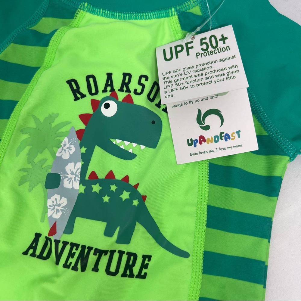 NWT• Baby UPF 50+ Sun Protective SwimSuit & Hat • Size 9-12 Months - Picture 2 of 8